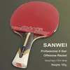 Bord Tennis Raquets Sanwei Taiji 7 8 9 Star Racket Professional Wood Carbon Offensive Ping Pong Sticky Rubber Quick Attack 231213