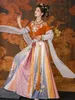 Etnische kleding Dunhuang hanfu Chinese traditionele halfarm tankkraag Skrit Tang-dynastie volksstijl lente cosplay fee Hanfu gewaad 3 stuks S 231212