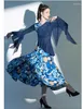 Stage Wear X2199 Lady Modern Dance Spódnica Dancing Waltz Dress Social Social Latin Costume