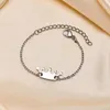 Link Bracelets Children's Bracelet Stainless Steel Gold Color Crown Shape Chains Women Girl Adjustable Party