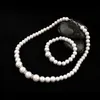 promotion Bride Jewelry of Creative imitation Pearl Necklace Bracelet Earrings 3- piece costume wedding jewerly Set326R