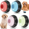 Dog Toys Chews 4Pcs Dog Button with Light Dog Toys Talking Button Buzzer Pet Training Button Fun Voice Recording Button for Dogs Pet Speech 231212