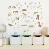 Forest Cartoon Cartoon Animal Stickers Mur pour enfants chambre chambre à coucher décoration murale de la maison de maison