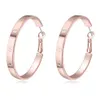 Exaggerated Hoop Earrings For Women Fashion Party Rose Champagne White Gold Color 100% Austria Crystal Jewelry Christmas gift296y