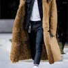 Rów męskich płaszcza 2024 Linxiqin Winter Windbreaker Solidny kolor imitacja futra Fur Płot gruba swobodna kurtka mody
