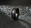 Кольца-кластеры, ширина 8 мм, изысканный черный цвет, мужские и женские карбид вольфрама, пара Anillos 100, стальное кольцо8655017