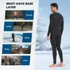 Thermisch ondergoed voor heren Fleece gevoerde basislaag Thermische bovenkleding Onderbroeken Winter Onderbroek met lange mouwen voor training Skiën Wandelen 231212