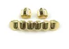 Hip Hop Gold Plated Mouth Grillz Set 2st Single Top 6 Teeth Bottom Grill Set Whole286H7999143