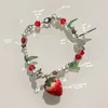 Link Bracelets Unique Star And Strawberry Bracelet Trendy Charm Fashion Chain