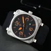 ファッションラグジュアリーデザイナーBr Beller New Mens Wristwatchesスポーツラバーストラップメン自動プラットフォームホット販売