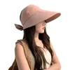 Cappelli a tesa larga Grondaia grande Ombrellone Vuoto Cappello a cilindro Donna Protezione solare Cento prendi copertura Viso Pescatore