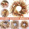 Decorative Flowers & Wreaths 62cm Fall Front Door Wreath Harvest Gold Wheats Ears Circle Garland Autumn For Wedding Wall Home Deco285L