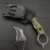 Karambit Claw Knife G10 Handle 7cr13mov Stonewash Fixed Blade Mini EDC Pocket Knives Outdoor Tactical Survival Tool Kydex Sheath 962