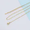 Pendant Necklaces 30pcs 41 6cm Mirror Polished Stainless Steel Chain Lip DIY Jewelry Clavicle With Base Women