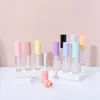 Hot Sale 8ml Empty Clear Lipgloss Tube with Big Doe Foot Brush Plastic Round Large Lip Gloss Packaging DIY Liquid Lipstick Container