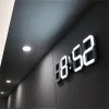 Design moderne 3D mur LED horloge réveils numériques maison salon bureau Table bureau horloge de nuit affichage