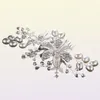 Crystal Flower and Leaf Wedding Hair Comb Silver Hår smycken för bröllop Bride Bridesmaid JCH1005810850