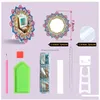 Arts et artisanat artisanat bricolage diamant peinture miroir motif mandala strass broderie mosaïque maquillage tenture murale ornement décor gif dhhwr