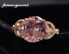 Pansysen Romantic 10ct Morganite Diamond Diamond Wedding Party Rings for Women Solid925 Sterling Silver Natural Stone Fine Jewelry Ring12933691