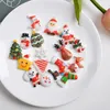 Decorative Figurines 10PCS Glitter Christmas Series Resin Flat Back Cabochons For Hairpin Scrapbooking DIY Jewelry Craft Decoration