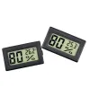 Black White Mini Updated Embedded Digital LCD Thermometer Hygrometer Temperature Humidity Tester Refrigerator Freezer Meter Monitor ZZ