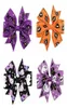 24 st semester band båge alligator halloween bowknot hårklipp för barn halloween hårtillbehör hårnålar grosgrain spöke pi5789418