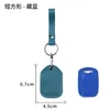 Card Holders 1pc Tag Ring Cow Leather Holder ID Case Keychain Access Bag Key Door Lock Tags Wholesale