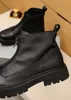 Bottines pour hommes populaires en cuir véritable talons épais plate-forme bottes de moto homme marque designer confort marche Martin bottes taille 38-45