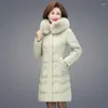 Women's Trench Coats Middle-aged And Elderly Womens Down Cotton-padded Jacket Long Foreign Style Mother Coat Large Size Winter Coa