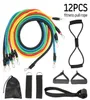 12pcs Resistance Bands Set Fitness Pull Rope Home Elastic Exercises Body Fitness Workout Latex Tubes Strength Gym Equipment1900668