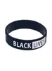 100pc sprzeciwia się dyskryminacji gatunków Debossed Fist Blm Black Lives Matter Matter Silikonowa bransoletka do promocji Dift3442807