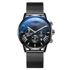 New Men's Watch Night Glow مزيف Three Eyes Quartz Watch Watch Edition Edition Edition Strendy Men's Watch