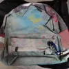 women Travel Bags Graffiti Color Retro Shoulder Backpack Catwalk men Casual Canvas Classic 20222588