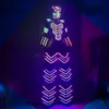 Party Decoration Stailts Ropa RGB 7 Cambio de color Robot LED Costume Bart Event Night Nightclub Show DJ Luminous Armor2205