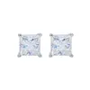 Stud Earrings 925 Sterling Silver Real 1ct D Color Princess Cut Moissanite For Women Sparkling Wedding Fine Jewelry Gifts