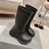 Stivale di design Stivali da pioggia da donna Stivaletti con plateau in gomma Scarpe impermeabili da uomo Parigi Scarpe da pioggia di lusso