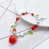 Link Bracelets Unique Star And Strawberry Bracelet Trendy Charm Fashion Chain