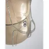 Hänge halsband Eetit silverfärg dubbel skiktade runda pärlkedja överlägg halsband för kvinnor vintage chic zinklegering trendiga halssmycken