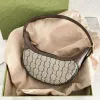 Retro Canvas Ophidia Half Moon Bag Design słynne 7A jakość Pochette Hobo Crossbody mini torby damskie męskie torebki zamek błyskawiczne