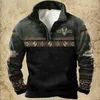 Survêtements pour hommes Vintage Mens Zipper Sweat à capuche Automne Manches longues Pull Tops Mode Imprimer Vêtements surdimensionnés Mâle Zip Sweats à capuche Casual SweatshirtsL2402