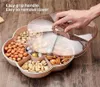 Tier Colorful Flower Shape Candy Storage Box Fruit Nuts Tray Bowl Snacks Organizer Box For Food Container Storage Bins 2103302134686