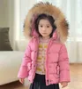 Down Coat Kids Baby Girls Clothes Bow Pocket Pink and Sweet Jacket Högkvalitativ vit Duck