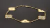 charm bracelets designer jewellery luxury vc letter 5 fourleaf flower bracelets 18K gold 925 silver Engraved diamond bracelet buc8831686