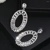 Brincos pendurados 2023 clássico elegante grande cristal nupcial moda longa gota de água para mulheres acessórios de joias de casamento wx059