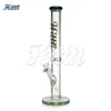 Hittn Glass Bong Water Pipe 18 '' Tall 7mm Thick Big Straight Tube Hand Blown 420 Smoking Heavy Glass Water Bong with 14mm Male Joint Blue Green Black Pink