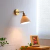 Lâmpada de parede moderna cerâmica lâmpadas para quarto cabeceira el arandela luminárias decoração fundo branco decoração do quarto puxar interruptor