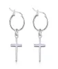 1Pair Etnic Silver Color Pandent Hoop örhängen för kvinnor Endless Circle Earring Hoops Geometrical Simple Smyckes E1241905218