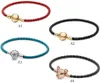 Designer sieraden 925 zilveren armband bedel kraal passen schelp oceaan luipaard hoofd gevlochten lederen koord schuifarmbanden kralen Europese stijl bedels kralen Murano7467609