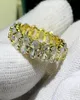 Prosta biżuteria modowa 925 Sterling Silvergold Fill Oval Cut White Topaz CZ Diamond Eternity Party Wedding Embandation Band 1914732