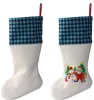 Buffalo Plaid Christmas Stocking Blank Xmas Candy Socks Gift Bag Santa Stockings Tree Christmas Decorations fast shipping BJ